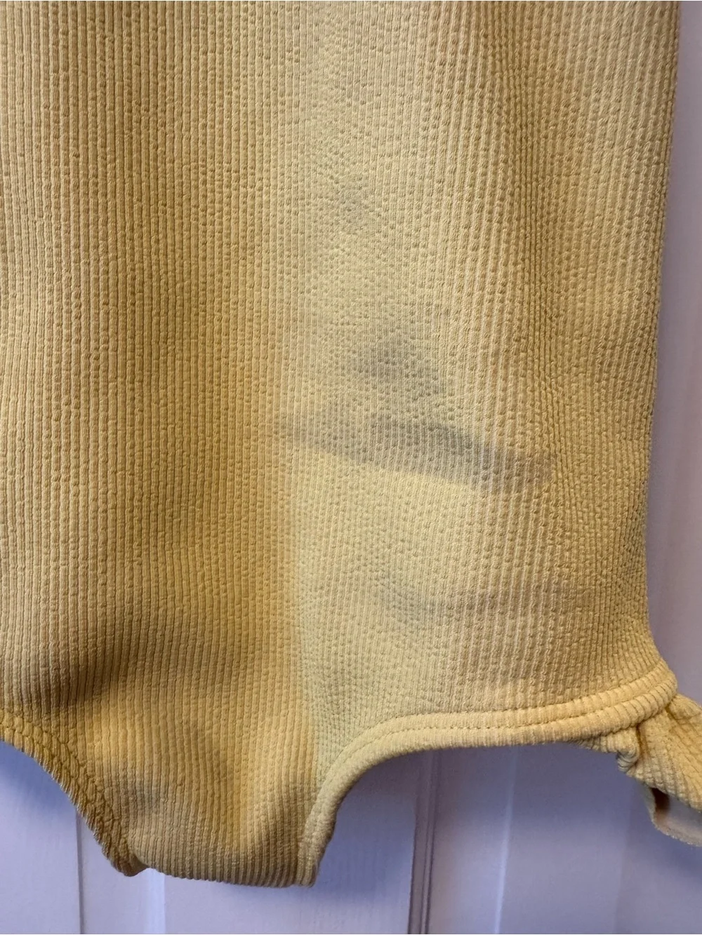 Girls' Sunny Yellow Ribbed One-Piece Bodysuit
